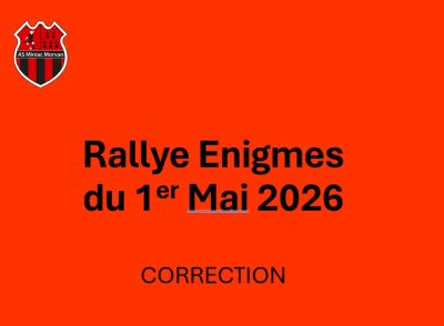 Correction du Rallye 2026